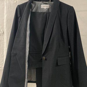 Calvin Klein pinstripe suit, size 8P NEVER WORN